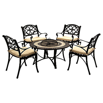 Suntime Mosaic Firepit Outdoor Dining Set